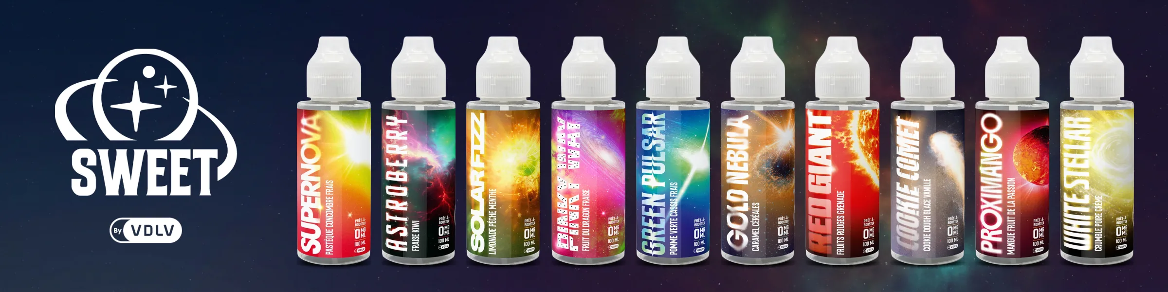 Gamme oSweet by VDLV : 10 e-liquides 100 ml prêts à booster