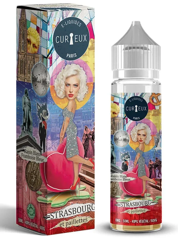 Eliquide Strasbourg et Paillettes 50ml | Curieux Edition Hexagone