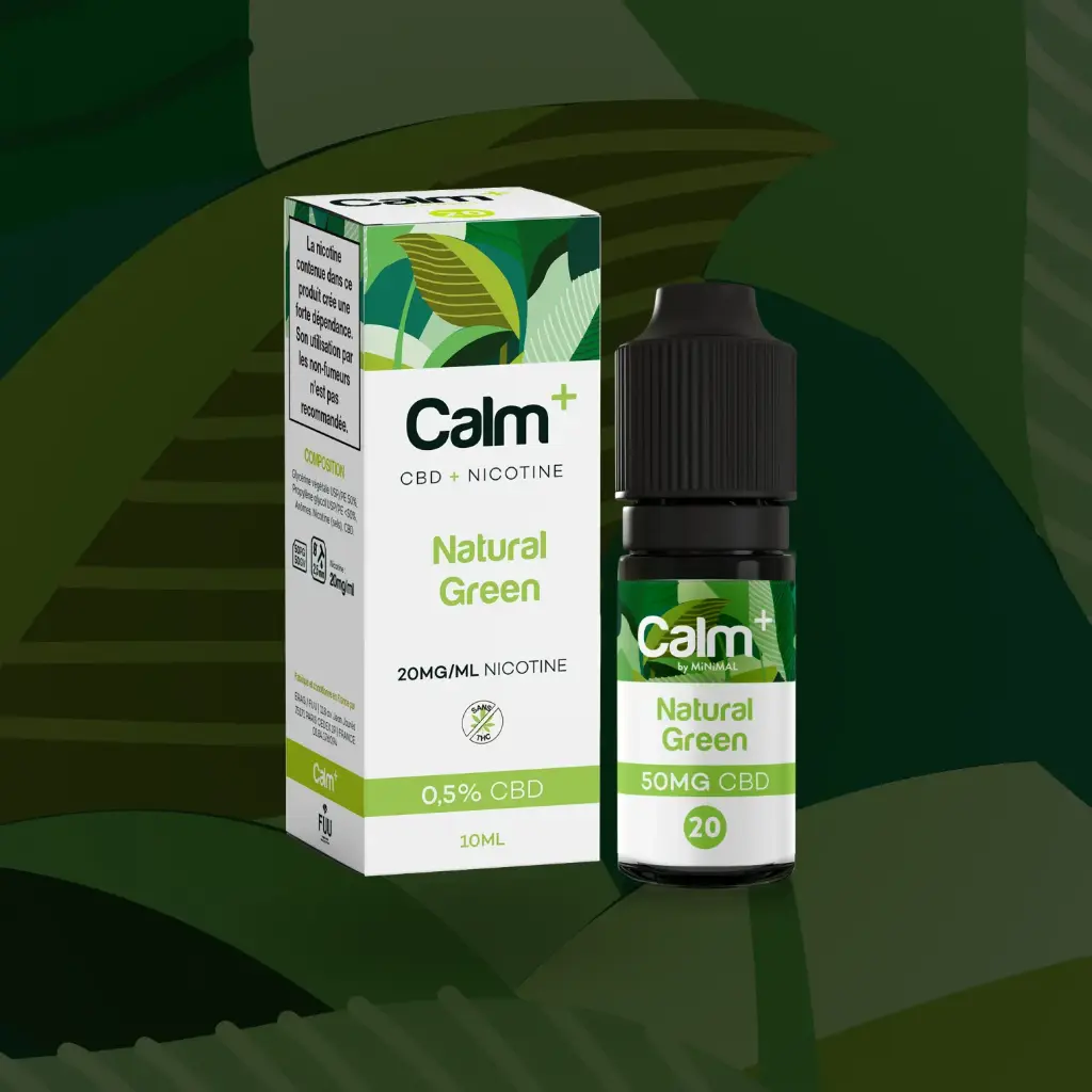 [ELQ-CALM-NATURAL-GREEN-10ML-05MG] Eliquide Natural Green 10ml | Calm+  (05 MG/ML)