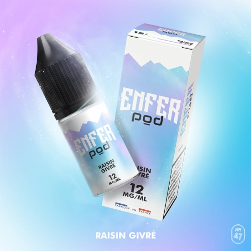 [ELQ-EP-RAISIN-GIVRE-10ML-00MG] Eliquide Enfer Pod Raisin Givré 10ml | Vape47 (00 MG/ML)
