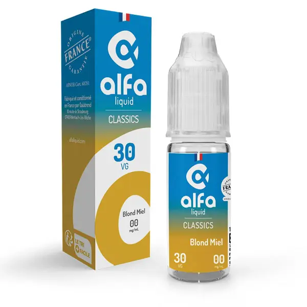 [ELQ-ALFA-BLOND-MIEL-10ML-00MG] Eliquide Blond Miel 10ml | Alfaliquid (00 MG/ML)