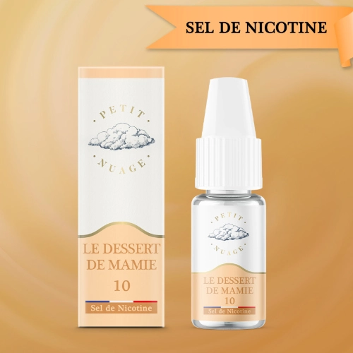 [ELQ-PN-LDDMAMIE-SDN-10MG] Eliquide Le Dessert de Mamie Sel de Nicotine 10ml | Petit Nuage (10 MG/ML)