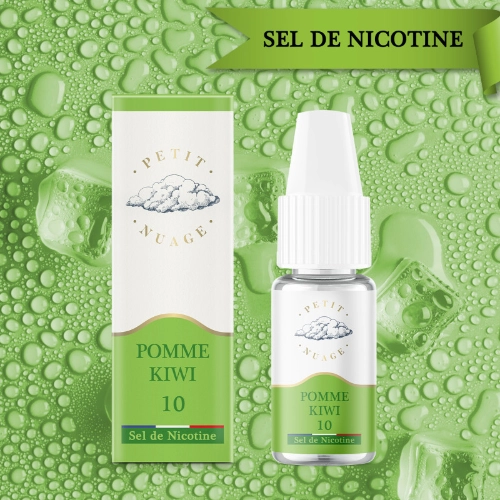 [ELQ-PN-POMKIWI-SDN-10MG] Eliquide Pomme Kiwi Sel de Nicotine 10ml | Petit Nuage (10 MG/ML)