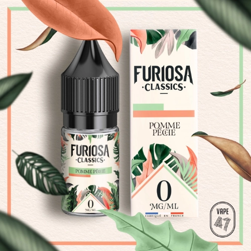 [ELQ-FC-POMME-PECHE-10ML-00MG] Eliquide Pomme pêche 10 ml | Furiosa CLASSICS (00 MG/ML)