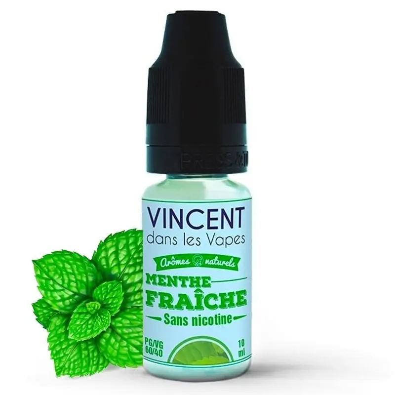 [ELQ-VINCENT-MENTHE-FRAICHE-10ML-00MG] Eliquide Menthe Fraîche 10ml | Vincent (00 MG/ML)