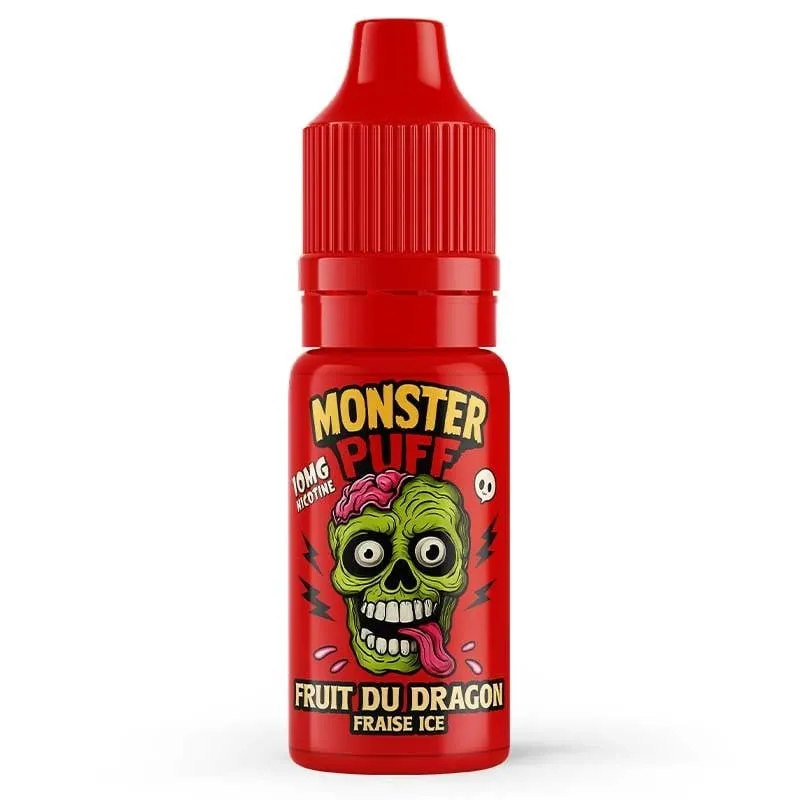 [ELQ-MP-FDD-FRAISE-ICE-10ML-10MG] Eliquide Fruit du dragon Fraise Ice 10ml | Monster Puff (10 MG/ML)