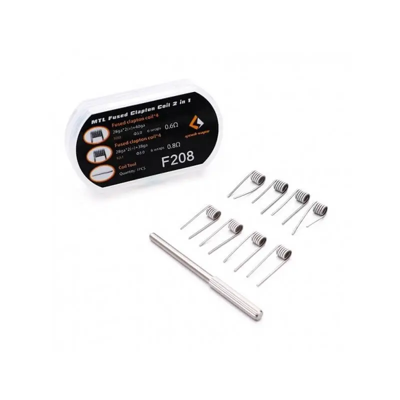 [KITCOIL-GV-MTL-FUSEDCLAPTON] Kit Coil MTL Fused Clapton 2 en 1 | Geek Vape